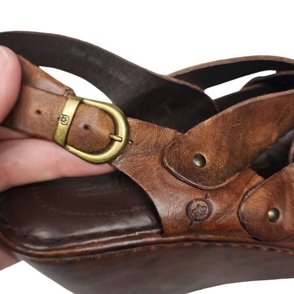 Born Brown and Cream Wedges - Picture 10 of 13